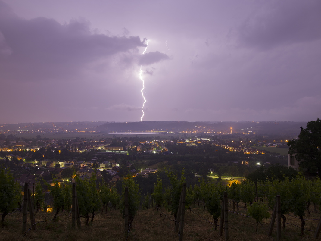 Blitze Richtung Oberwartha