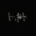 Raumstation am Morgenhimmel