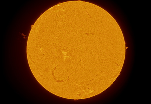 Sonne mit H-Alpha Strukturen