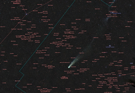 Lemmon mit 16° Schweif und Feldobjekten 