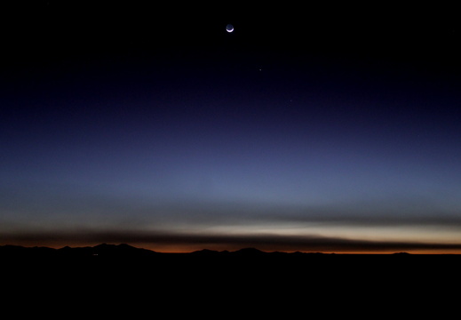 Merkur über Salar de Uyuni